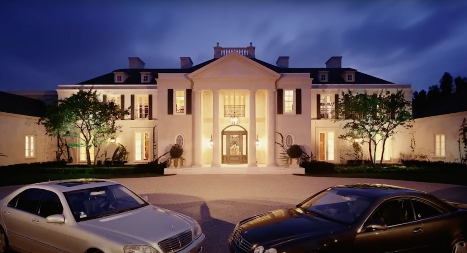 Elegant front entrance of a luxury private estate for exclusive events in Los Angeles.