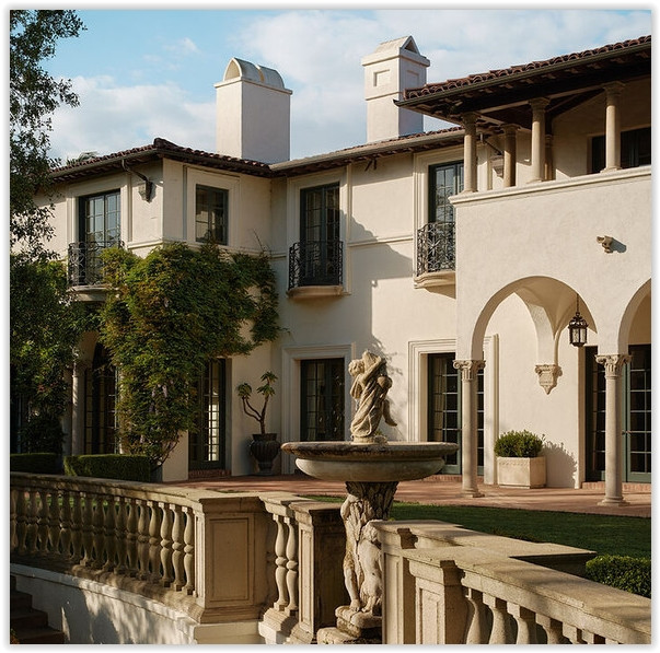 Private gated entrance with formal landscaping at C199-BA Bel Air estate