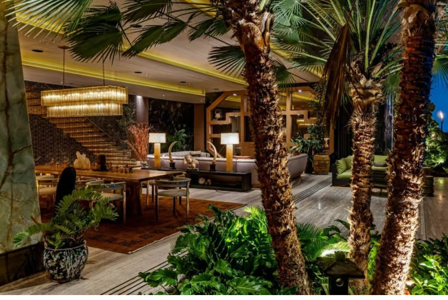 Indoor-Outdoor Lounge with Grand Piano